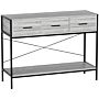 Brooklyn 3 Drawer Console Table, Grey