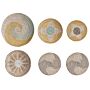 Set Of 6 Wall Decor Multicolour Seagrass Decorative Hanging Plates Baskets Handmade African Style