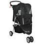 Pawhut Pet Travel Stroller Cat Dog Pushchair Trolley Puppy Jogger Carrier Three Wheels For Small Miniature Dogs(black)