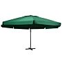 Vidaxl Outdoor Parasol With Aluminium Pole 600 Cm Green