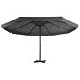 Vidaxl Outdoor Umbrella With Portable Base Anthracite