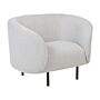 Armchair Black And White Polyester Fabric Soft Nubby Black Legs Retro Glam Art Decor Style