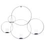 Wall Candle Holder Black Metal And Glass 80 Cm Glamour Centerpiece Decoration