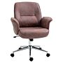 Vinsetto Swivel Chair,microfibre Office Computer Desk Chair, Mid Back, W/ Home Study, Red