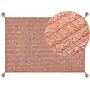 Area Rug Orange Cotton 160 X 230 Cm Rectangular Hand Tufted