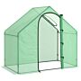 Outsunny Walk In Greenhouse Garden Grow House With Roll Up Door And Window, 180 X 100 X 168 Cm, Green