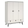 Ry Wardrobe 3 Doors + 3 Drawers In Matt White