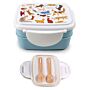 Bento Clip Lock Lunch Box With Cutlery - Feline Fine Cats