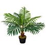 Outsunny Artificial Palm Tree Decorative Plant 8 Leaves With Nursery Pot, Fake Tropical Tree For Décor, 60cm