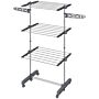 Homcom 3-tier Clothes Airer, Foldable Clothes Drying Rack, 142 X 55 X 152cm, Grey