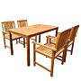 Vidaxl 5 Piece Outdoor Dining Set Solid Acacia Wood