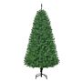 Homcom 6ft Prelit Christmas Tree Artificial Tree Warm White Led Light Holiday Home Xmas Decoration, Green