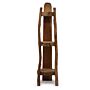 Natural Teak Corner Unit 3 Shelves - 90cm High