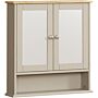 Bath Vida Priano 2 Door Mirrored Wall Cabinet With Shelf, Grey & Oak