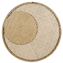 Wall Hanging Mirror Home Décor Bamboo Frame Rattan Synthetic