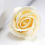 Craft Soap Flowers - Med Rose - Ivory - Pack Of 10