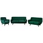 Living Room Set Green Velvet 3 Seater 2 Seater Armchair Button Tufted Back