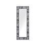 Wall Mirror Grey Wood Synthetic Frame 50 X 130 Cm Rectangular Wall Hanging