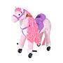 Homcom Kids Plush Ride On Walking Horse W/sound-pink