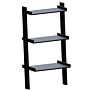 York 3 Tier Ladder Bookcase, Black