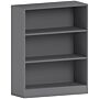 Cambridge 3 Tier Low Bookcase, Grey