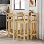 Vidaxl 5 Piece Bar Set Solid Wood Pine