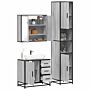 Vidaxl 4 Piece Bathroom Furniture Set Grey Sonoma Engineered Wood