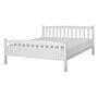 Double Bed Frame White Pine Wood 140 X 200 Cm Slatted