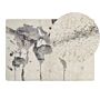 Area Rug Light Beige And Grey 160 X 230 Cm Shaggy Rectangular Abstract Pattern