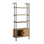 Hythe Wall Mounted 4 Shelf Bookcase With Door