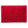 Shaggy Area Rug High-pile Carpet Solid Red Polyester Rectangular 140 X 200 Cm