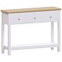 Arlington 3 Drawer Console Table, White