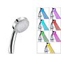 Led Shower Head Silver Changing Multicolour Light Round