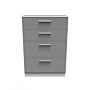 Contrast 4 Drawer Deep Chest In Dusk Grey & White