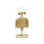 Candle Holder Gold Metal Glass Shade 47 Cm Modern Accent Piece Decoration