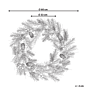 Christmas Wreath Green Synthetic Material 60 Cm Pre Lit Artificial Snow Pine Cons Seasonal Home Decor