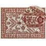 Area Rug Orange And Beig Wool 160 X 230 Cm Hand Tufted Oriental Pattern