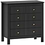 Homcom Elegant Chest Of Five Drawers - Black