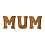 Hand Carved Wooden Embossed Letters Mum