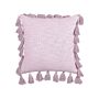 Decorative Cushion Pink Cotton 45 X 45 Cm With Tassels