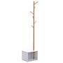 Homcom 180 Cm Coat Rack Storage Bench Hallway Tree Hat Hanger Entryway Stand Garment Organiser