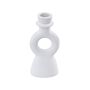 Candle Holders White Porcelain 17 Cm Curvy Shape Minimalist Boho Candlesticks Decoration