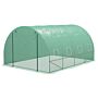 Outsunny Sprinkler System Polytunnel Greenhouse, 4 X 3(m), Green