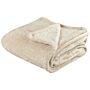 Blanket Beige Faux Fur 125 X 150 Cm Teddy Bear Soft Fluffy Decorative Throw Cover