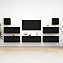 Vidaxl 7 Piece Tv Cabinet Set Black Engineered Wood