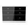 Yarmouth 6 Drawer Midi Chest In Black & White