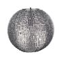 Pendant Light Silver Metal Globe Lamp Sparkle Scales