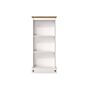 Corona White Low Narrow Bookcase