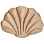 Seashell Scatter Cushion Beige Velvet Scallop Shape Throw Pillow Decoration Marine Theme Textiles