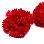 Craft Soap Flowers - Carnations - Red - Pack Of 10